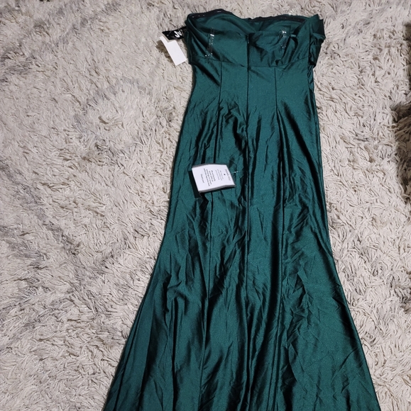 Jump Juniors Ruched Strapless Slit Gown - Picture 5 of 6